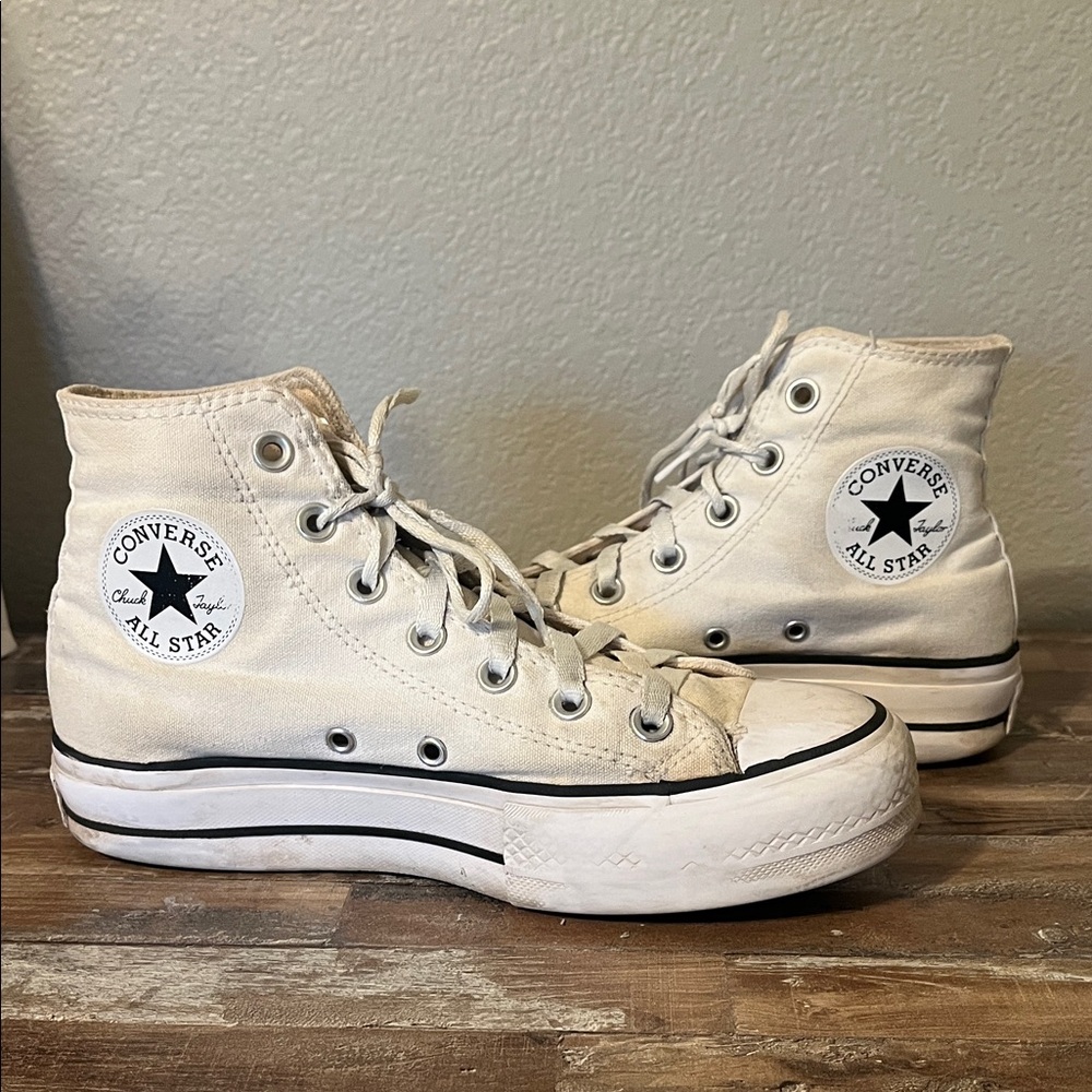 Converse White High-Top Sneakers